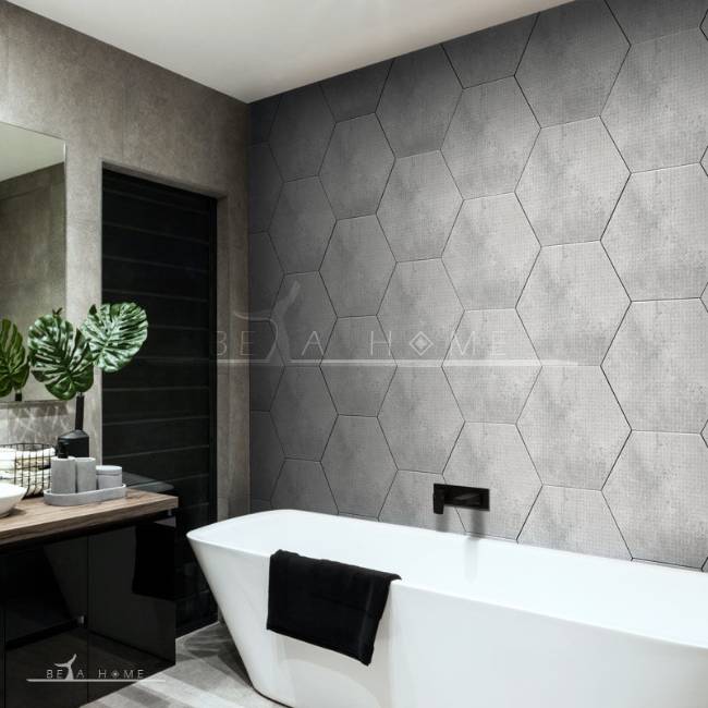 Goldis tile massa hexagonal grey tiles