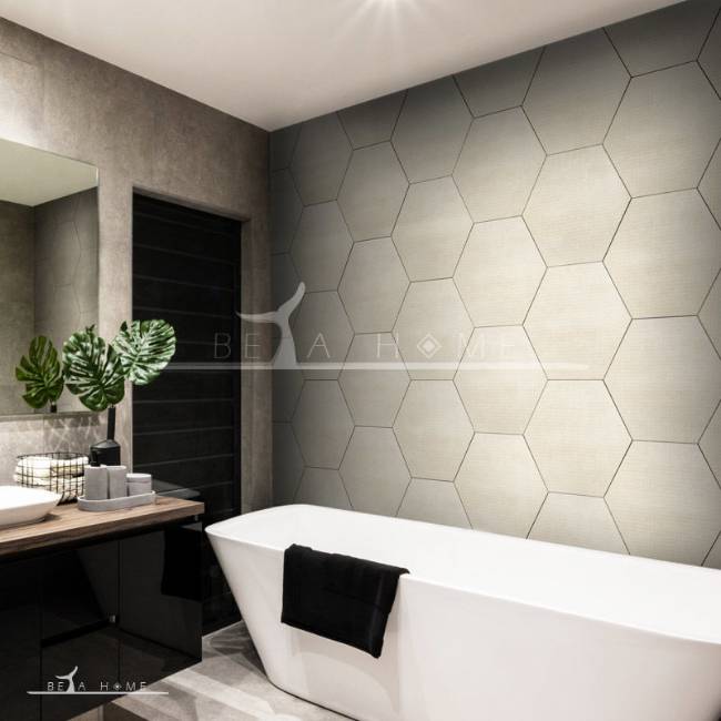 Betahome Hexagon Bathroom Wall Tiles, Hexagon Bathroom Tile