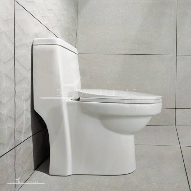 Tania modern one piece toilet side view