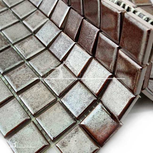 Copper Metallic Porcelain Mosaic tile