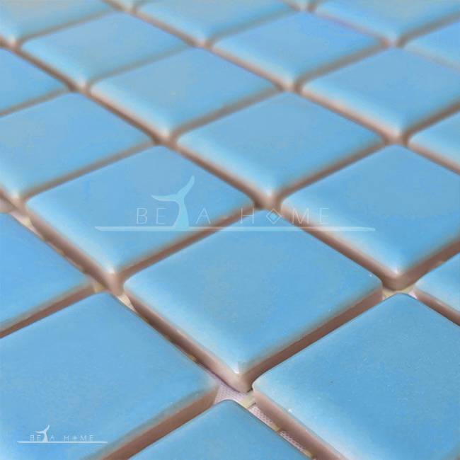 Light Blue glazed mosaic tiles