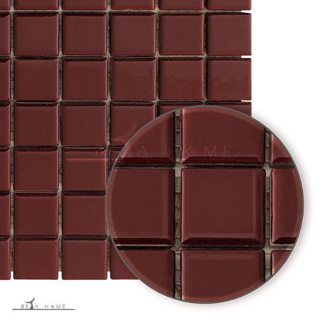 Dark brown high quality glazed porcelain mosaic tile detail