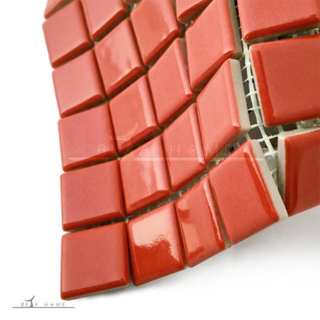 Artema ceramic red glazed mosaic tiles