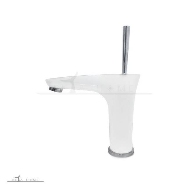 Edrina taps Provida white and chrome modern basin faucet