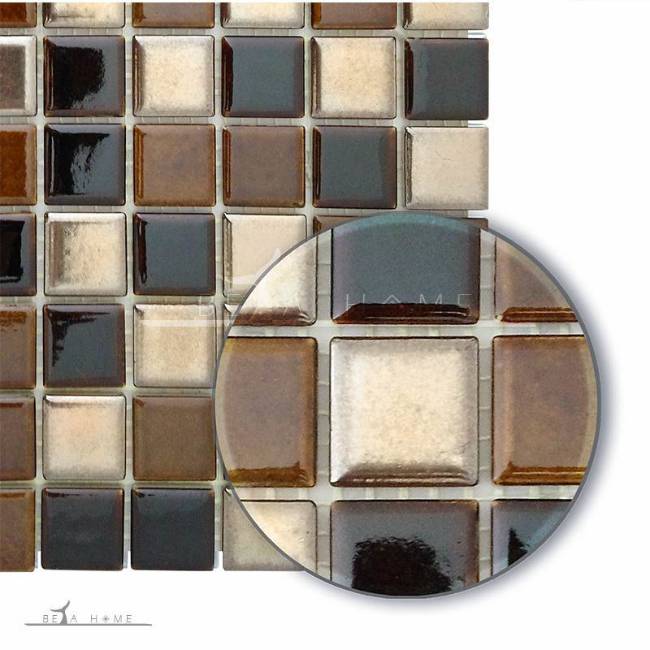 Moda metallic finish brown mix mosaic