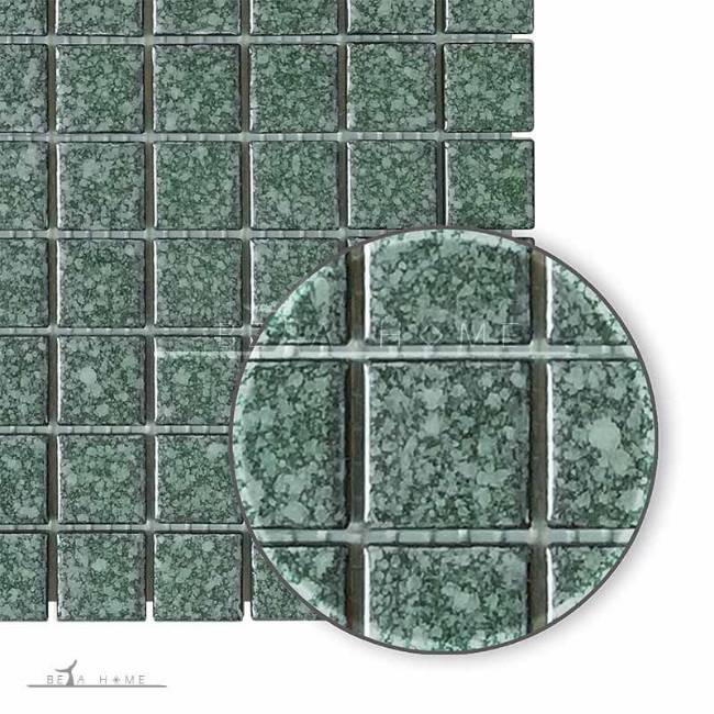 Dark green cloud glazed ceramic tile mosaic