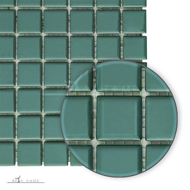 Artema ceramic turquoise green blue mosaic tiles detail
