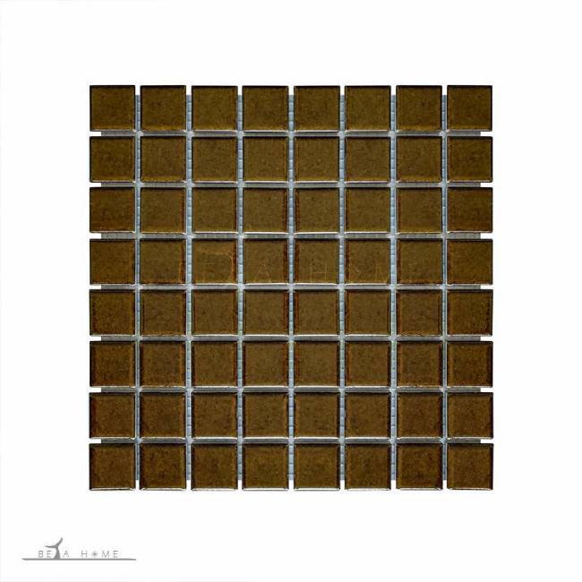 Metallic golden brown metallic mosaic tiles