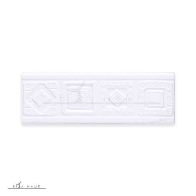 Texture pattern white matt border tile
