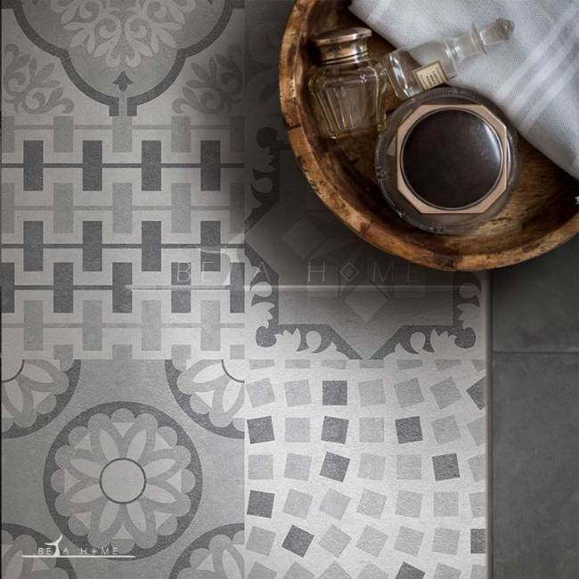 Goldis tile Lino grey decor porcelain tile