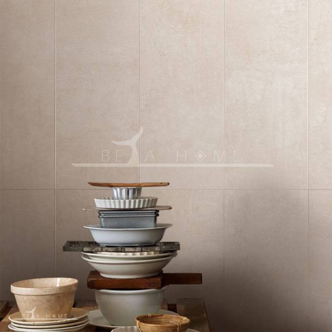 Lino light beige cement effect tile