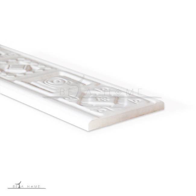 Texture pattern white matt border tile