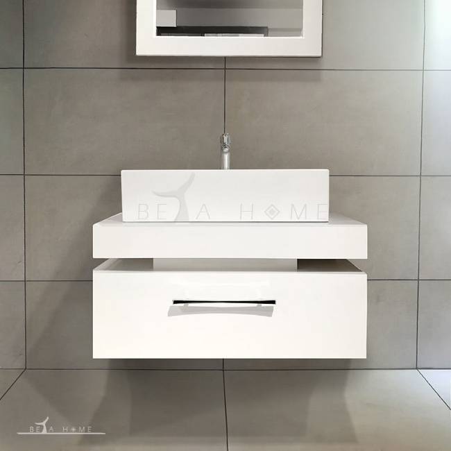 SPA white vanity unit and morvarid sink