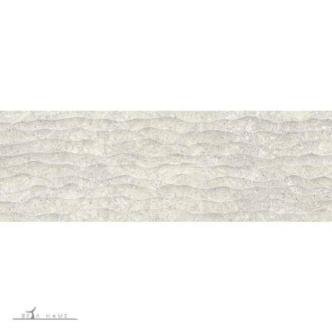 Amatis rustic light has a tactile smooth wavy texture available in size 30 x 90cm