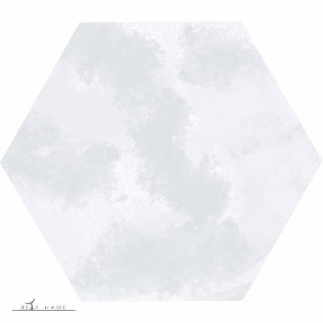 White cloud hexagon tile