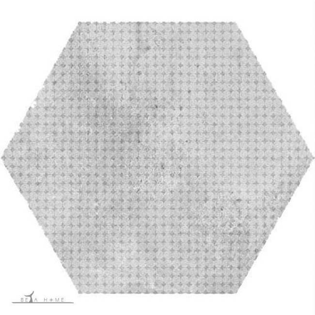 Light grey canvas pattern hexagon porcelain tile