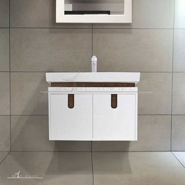 wood and white silvia sink cabinet