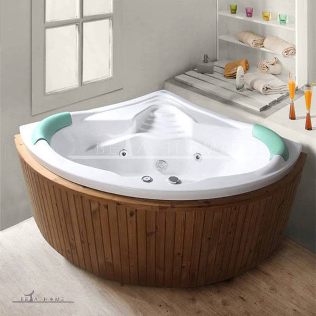 Sharis jacuzzi luxury bath with wood panel