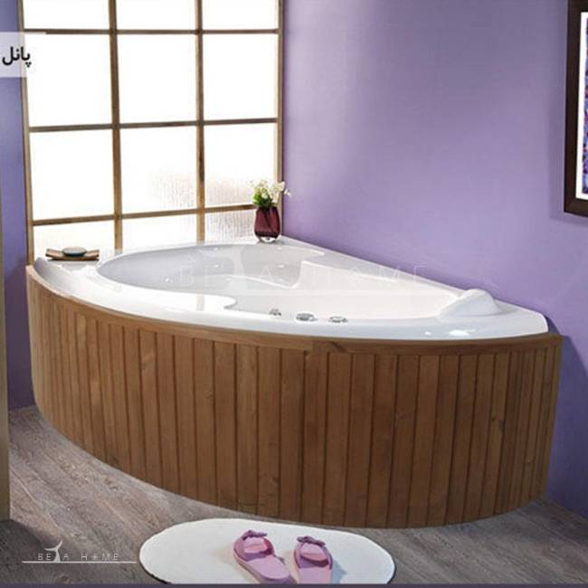 Silvia whirlpool bath wood panels