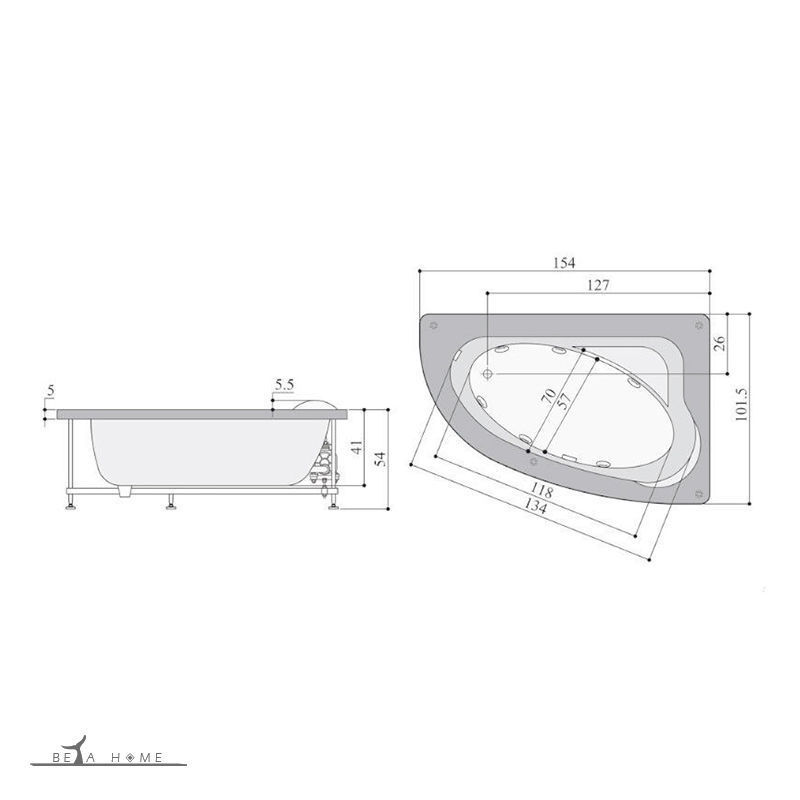 Baths & Jacuzzis Victoria Corner Bath Betahome