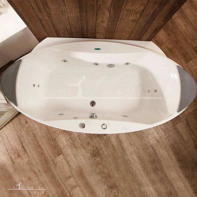 Persia vasat jacuzzi with straight edge to wall top view