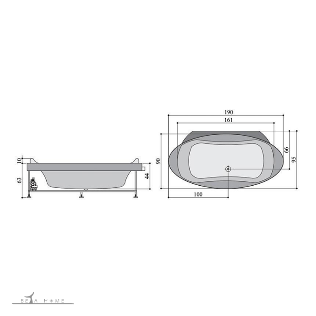 Persia vasat jacuzzi with straight edge to wall dimensions