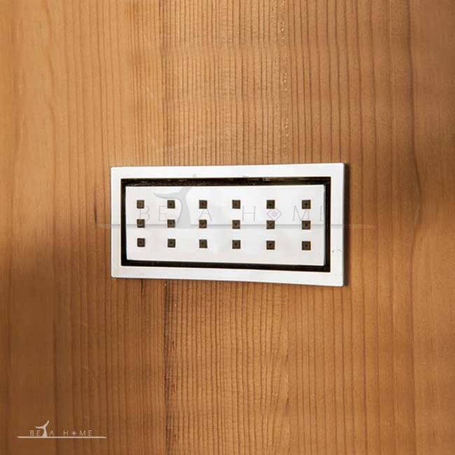 Nature thermo wood tower shower panel detail