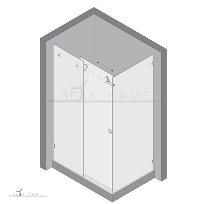 persian standard frameless sliding door diagram