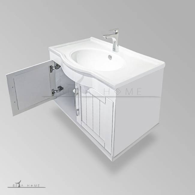Morvarid white elena 80 cabinet with basin