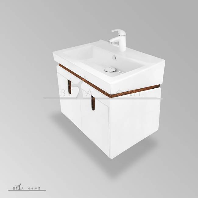 wood and white silvia sink cabinet