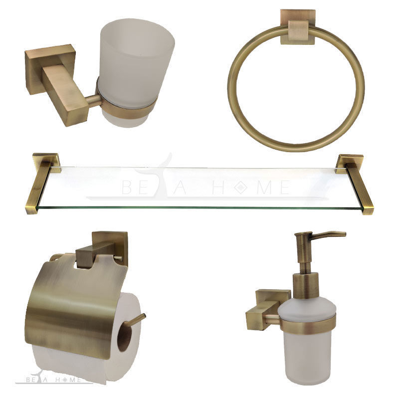 Nova Brass Bathroom Accessory Set