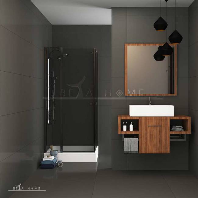 Goldis tile island dark grey tile