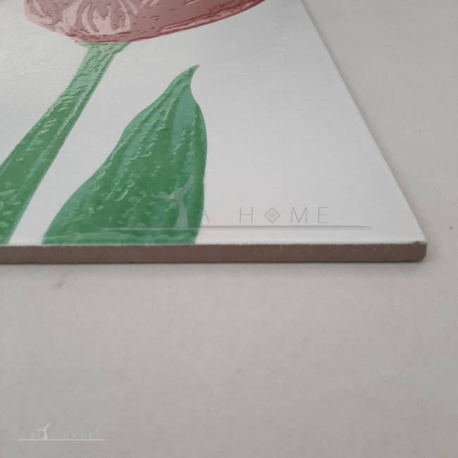 Picture of Behind the cabinet single red tulip flower (white cashmere) 60*33