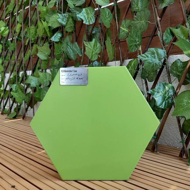 Picture of Phosphor green Hexagon Tile  