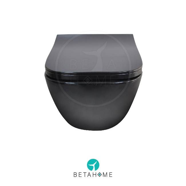 Black Capris Wall-mount Toilet + Soft Close Seat