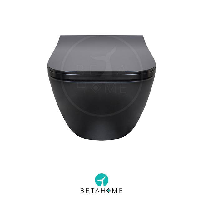 Black Capris Wall-mount Toilet + Soft Close Seat
