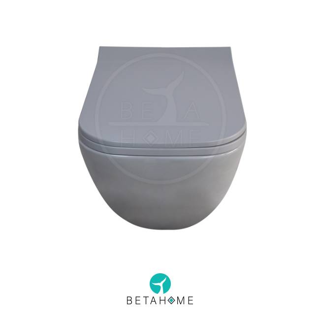 Gray Capris Wall-mount Toilet + Soft Close Seat