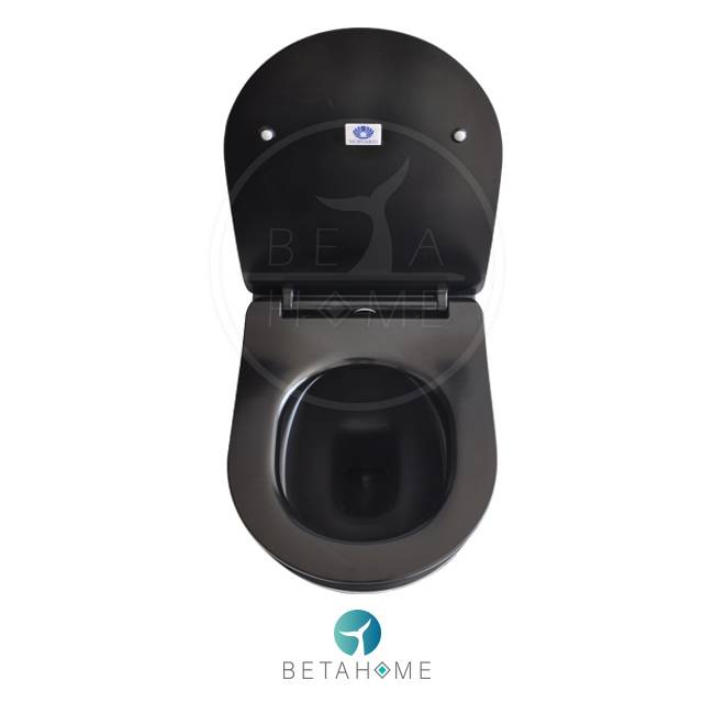 Black Despina Wall-mount Toilet  + UF Close Seat