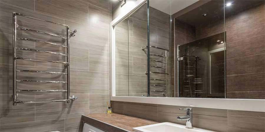 استفاده از آینه بزرگ در سرویس بهداشتی و حمام